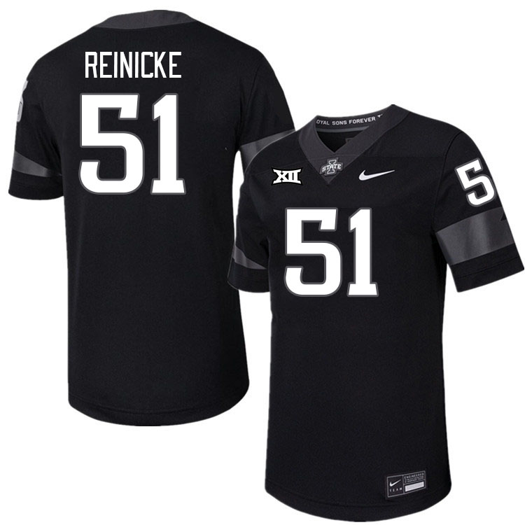 Men #51 Nick Reinicke Iowa State Cyclones College Football Jerseys Stitched-Black